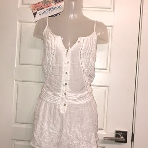 Flowy embroidered spaghetti strap top by MINE